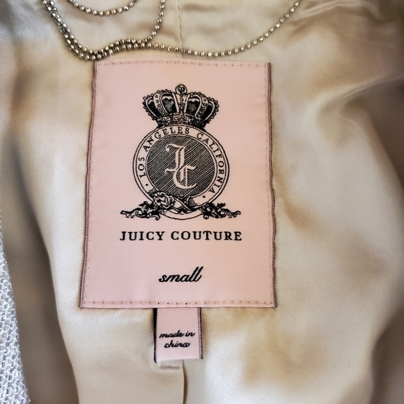 7492 * Juicy Couture Mica Metallic Blazer Jacket Silver Size S - Picture 3 of 14